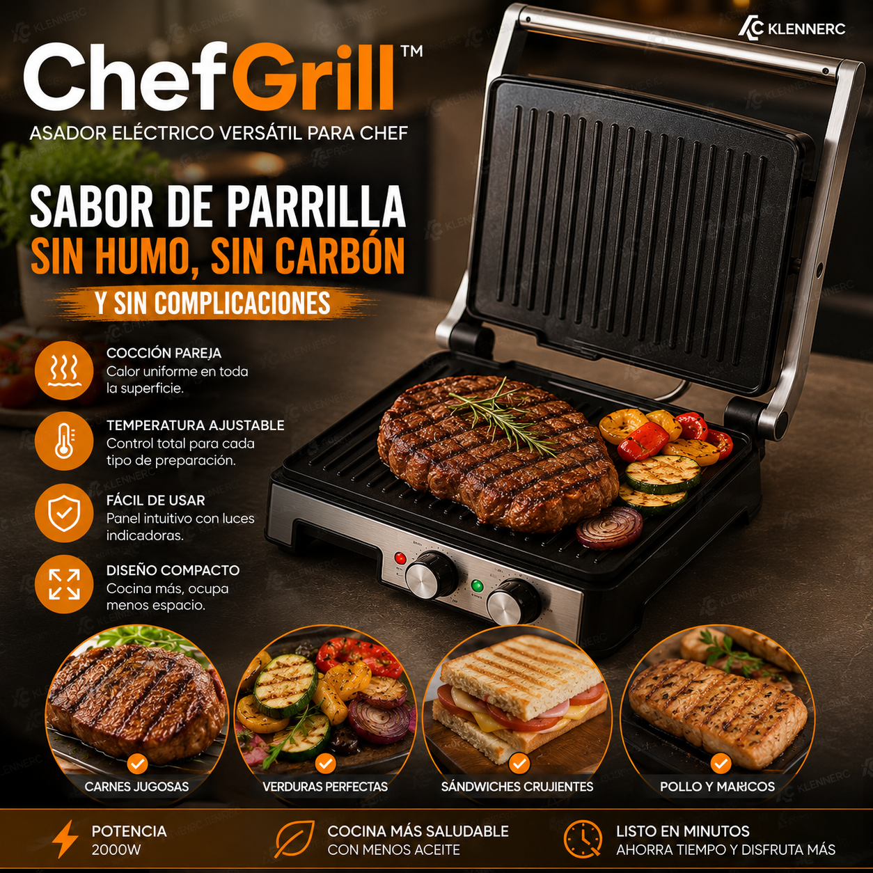ChefGrill™ Asador Eléctrico Versátil para Chef
