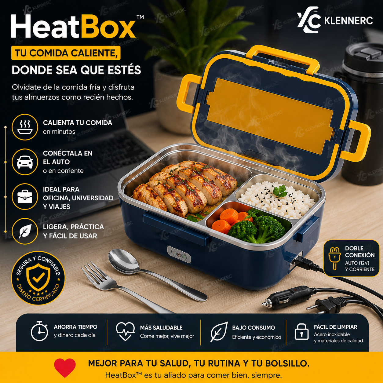 EggChef™ Lonchera Calentador Comida Portatil Auto