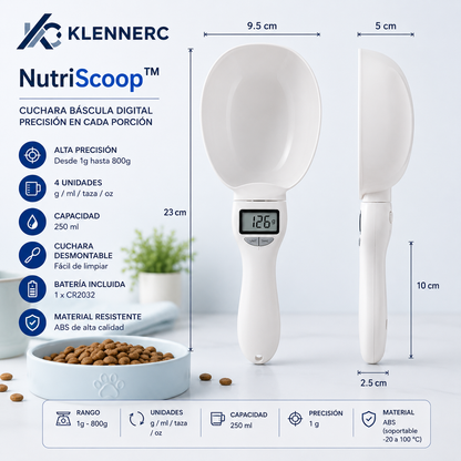 NutriScoop™ Cuchara Bascula Cocina/Mascota 800gr