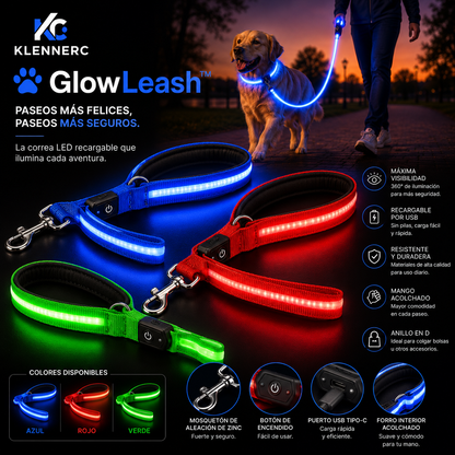 GlowLeash™ Correa LED