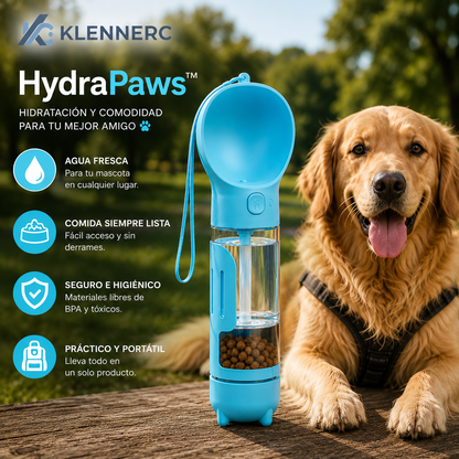 HydraPaws™ Botella De Agua Para Mascota 4 en1