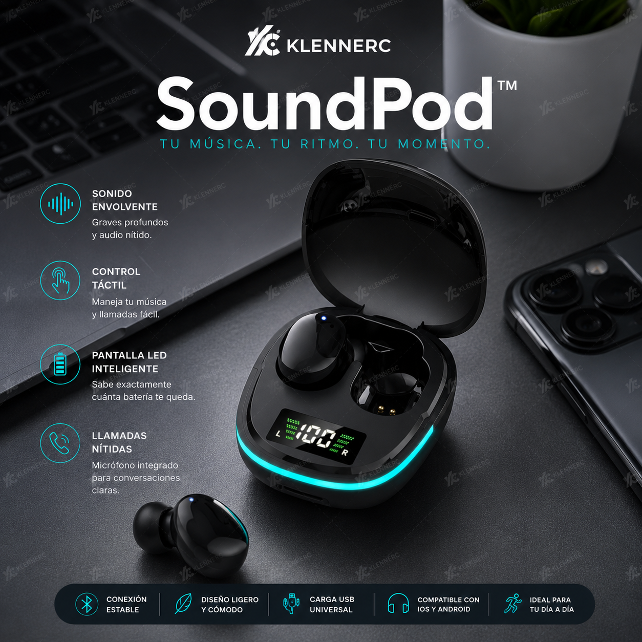 SoundPod™ Auriculares con Tecnología Inalámbrica
