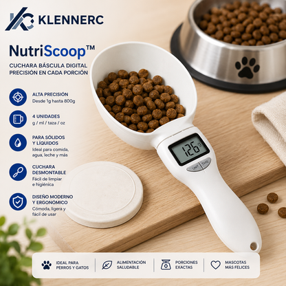 NutriScoop™ Cuchara Bascula Cocina/Mascota 800gr