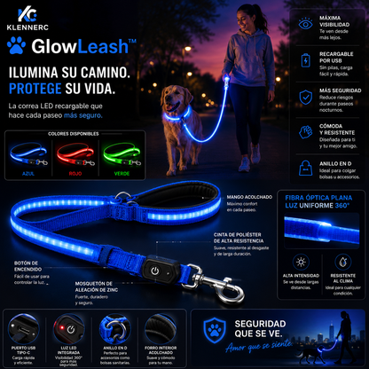 GlowLeash™ Correa LED