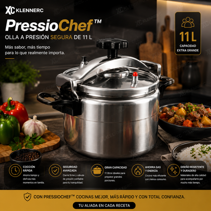 PressioChef™ Olla a Presión Seguro de 11 L