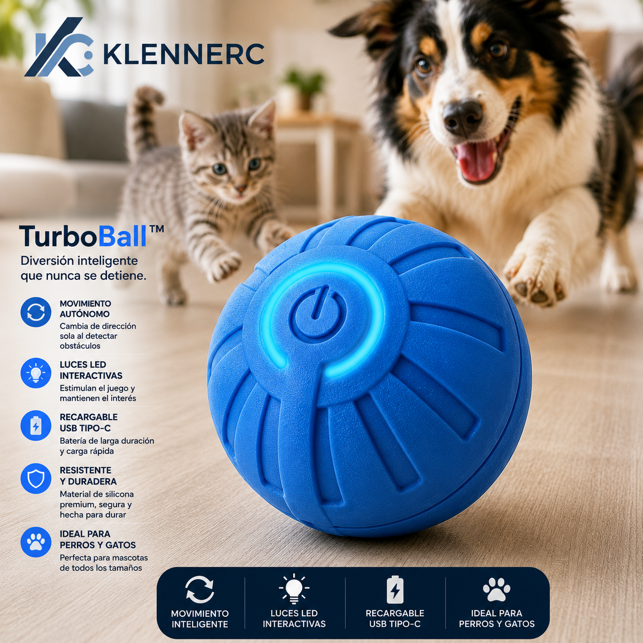 TurboBall™ Pelota Inteligente para Mascotas