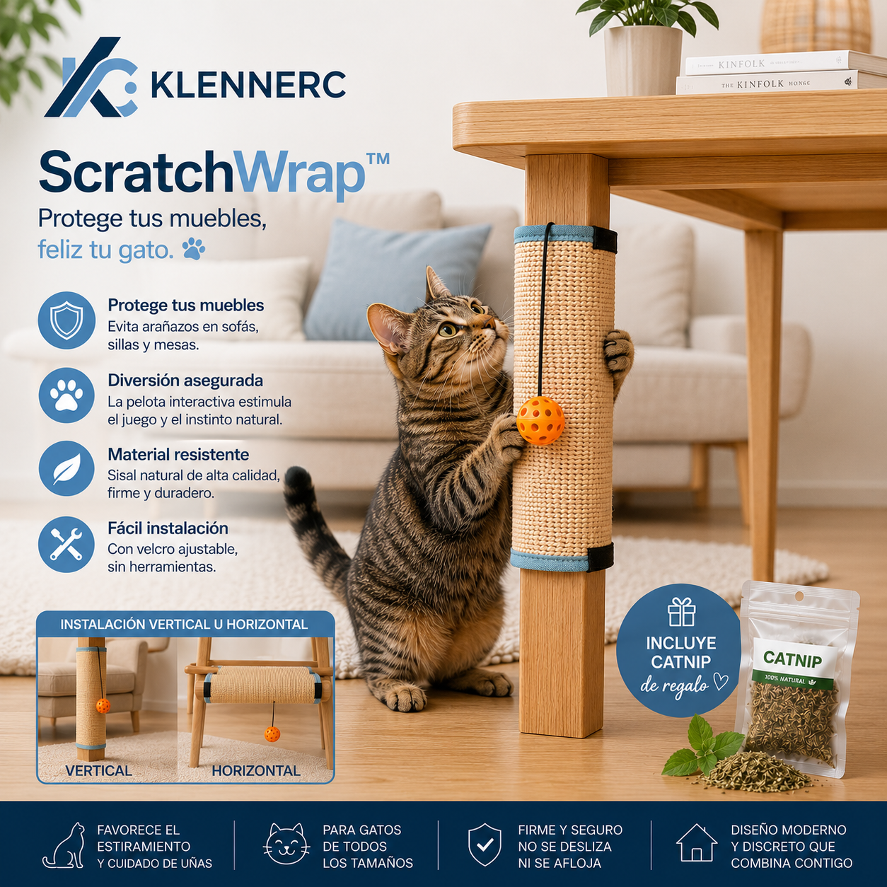 ScratchWrap™ Rascador Esquina Para Gatos