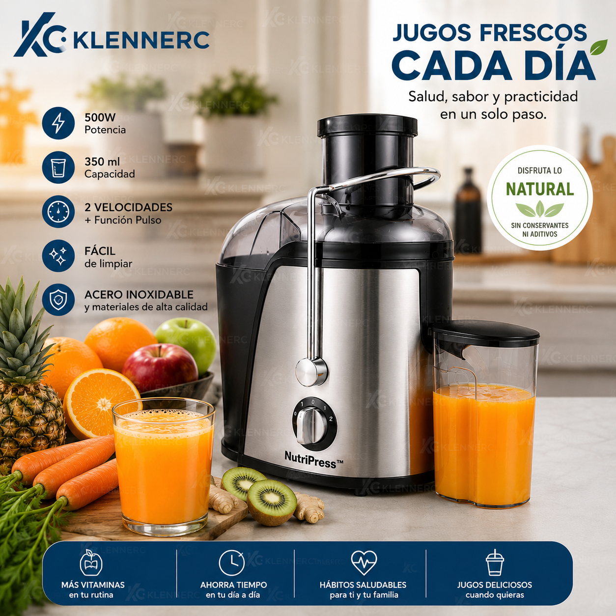 NutriPress™ Extractor De Jugos Sumo Verduras Frutas