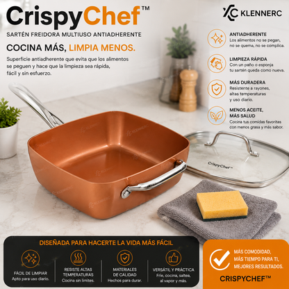 CrispyChef™ Sartén Freidora Multiuso Antiadherentes