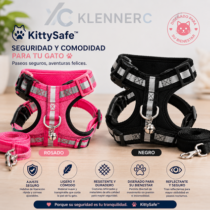 KittySafe™ Pechera Arnes Ajustable Para Gato