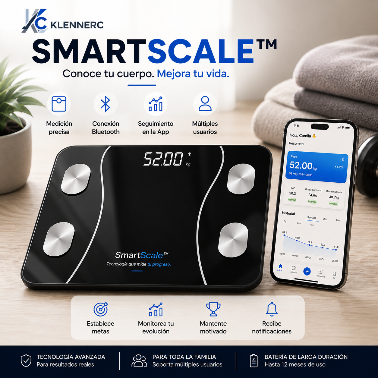 SmartScale™ Balanza LED Digital